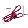 thumbnail image 2 of Clips de chip, clip de acero recubierto de PVC de utilidad compatible con el paquete de alimentos, bolsa de chips, ropa, parper, paquete de 16 Afortunado Sencillez, 2 of 4