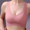 thumbnail image 3 of ByworldtasicNo Boundaries Womens Seamless Wireless Bra Wide Shoulder Strap V Neck Padded Support Bra Closure Daily Breathable Bra, 3 of 5