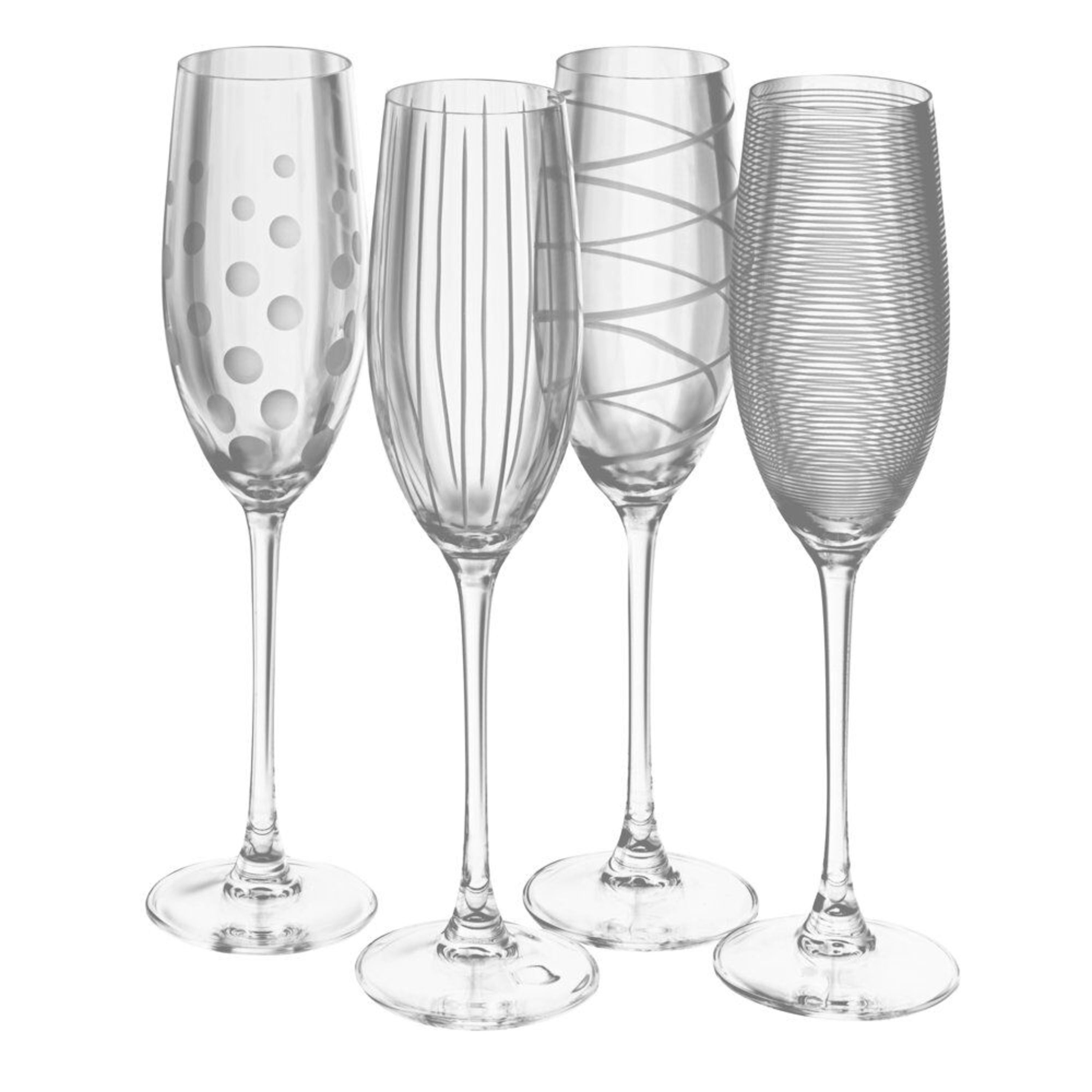 Mikasa Cheers 8-Ounce Champagne Flutes, Service for 4 