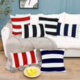 thumbnail image 3 of Set Of 2 Decorative Pillowcases Square Striped Modern Farmhouse Cushion Cover With Hidden Zipper, 3 of 3