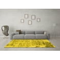 thumbnail image 3 of Ahgly Company Machine Washable Indoor Rectangle Oriental Yellow Industrial Area Rugs, 2' x 4', 3 of 4