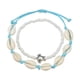 thumbnail image 1 of 2 piezas de tobilleras de playa con colgante de caracol y tortuga boho, para mujer, con anillos, cuentas y cadenas para los pies, 1 of 5