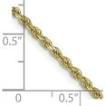 thumbnail image 4 of Solid 10k Yellow Gold 2.2mm Diamond-cut Rope Chain - 7" Bracelet, 4 of 8