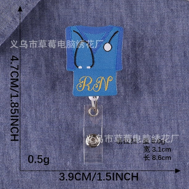 10 Empleado Insignia de Trabajo Insignia Retráctil Hebilla de Identificación Insignia Clip de Cordón de Primavera