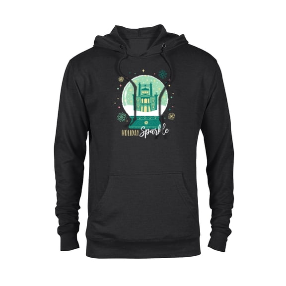 Disney Princess Tiana’s Palace Snow Globe Holiday Sparkle - Pullover Hoodie for Adults - Customized-Black