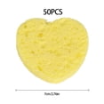thumbnail image 5 of 50 Pieces Heart Designed Wood Pulp Cotton Face Sponges Perfect For Sensitive Skin And Deep Cleansing, 5 of 13