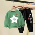 thumbnail image 2 of Edvintorg Toddler Baby Boy Clothes Long Sleeve Printing Pullover Sweatshirt Top + Jogger Pants Outfit Set Fall Winter Sweatsuit 3-10 Years Girls' Clothing Sets, 2 of 3