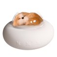 thumbnail image 2 of Lampe de Chevet Vaisseau Spatial en Silicone Rechargeable par USB pour Enfants Chat Mignon Veilleuse, 2 of 9