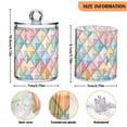 thumbnail image 5 of Yayeee 2 Pack Qtip Holder Bathroom Cotton Swab Canister with Lid Clear Dispenser Set, Colorful Geometric, 5 of 6