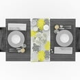 thumbnail image 3 of Dahlia Grey And Yellow Tablecloths Decoration Wedding Vintage Party Long Table Runners Stain Resistant Picnic Dinner Dresser, 3 of 5