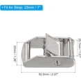 thumbnail image 2 of Cam Buckle, 5 Pack Metal Press Lock Fasteners 2.07" for 1" 25mm Tie Down Webbing Strap, Silver, 2 of 5
