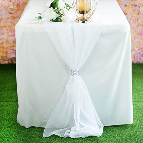 Ak Trading Co 27 X 120 Wide Chiffon Elegant Table Runner Overlay Ideally Perfect For Center Wedding Decor Bridal Shower Other Special Occasion 10 White Com - How Wide Can A Table Runner Be Ak Trading Co 27 X 120 Wide Chiffon Elegant Table Runner Overlay Ideally Perfect For Center Wedding Decor Bridal Shower Other Special Occasion 10 White Com - How Wide Can A Table Runner Be