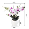thumbnail image 4 of Enova Home Artificial Real Touch Orchids Faux Flowers Arrangement in White Ceramic Pot for Home Office Wedding Decoration, 4 of 4