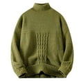 thumbnail image 2 of Men's Thickened Turtleneck Knit Pullover Sweater Winter Long Sleeve Heavyweight Warm, 2 of 4