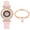 Pink, variant on Censtreet Women Watch Brown Leather Straps Ladies Rose Gold Elegant Luxury Dress Chronograph Waterproof Wrist Watch
