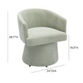 thumbnail image 4 of Kristen Light Green Rolling Desk Chair, 4 of 9