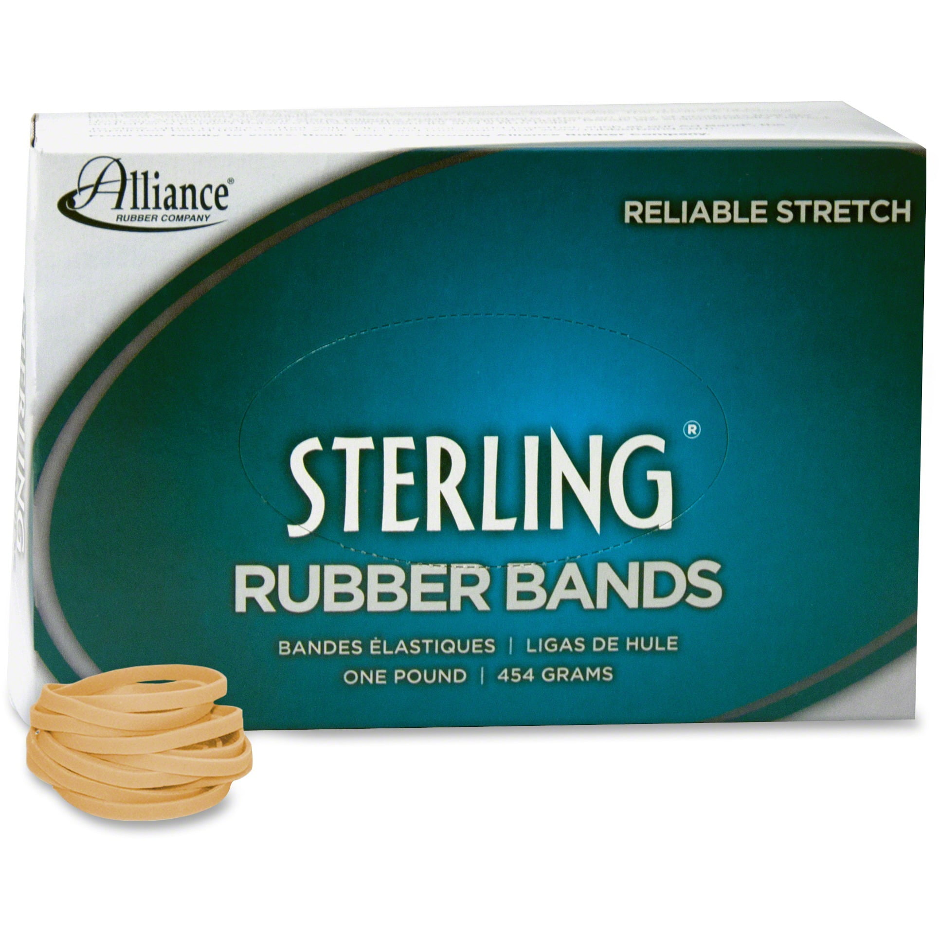 Alliance Sterling Rubber Bands Rubber Bands, 30, 2 x 1/8, 1500 Bands