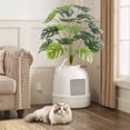 thumbnail image 6 of Lifewit Litter Box Cat with Faux Plant & Scoop, Hidden Enclosure Litter Tray with Odor Control & Carbon Filter in Living Room, Bedroom, Corner, White, 6 of 9