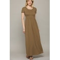 thumbnail image 2 of Made by Johnny Women's Short Sleeve Loose Plain Casual Long Maxi Dresses with Pockets XS TAUPE, 2 of 6