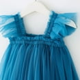 thumbnail image 4 of Girls Tulle Dresses 6M-5Y Toddlers Kids Cute Ruffle Sleeveless Tiered Solid Color Pullover Lightweight Mini Dress, 4 of 6