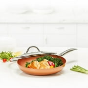 Open Box Copper Chef 10 Round Fry Pan with Glass Lid