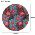 thumbnail image 6 of Pioneer Flower Floral Print Pattern Round Tablecloth 60"x60",Wrinkle Wipeable Table Cloth for Kitchen Dining Room Picnic Patio Party, 6 of 6