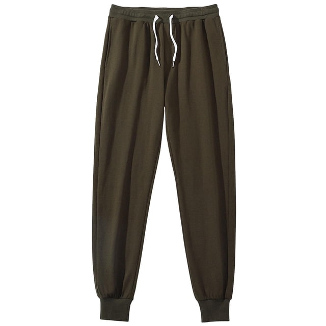 Pantalones largos para hombre, moda informal, deportivos, lisos, con cintura elástica y cordón ajustable, de poliéster.