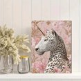 thumbnail image 2 of UXIEQU Leopard Unicorn Floral Botanical Canvas Wall Art 15.75x11.81 Inches, 2 of 8