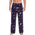 thumbnail image 1 of Kdxio Winter Sports Fun Pattern Print Mens Pajama Pants Set Sleep & Lounge Pants, PJ Bottoms with Pockets and Button Fly-Large, 1 of 6