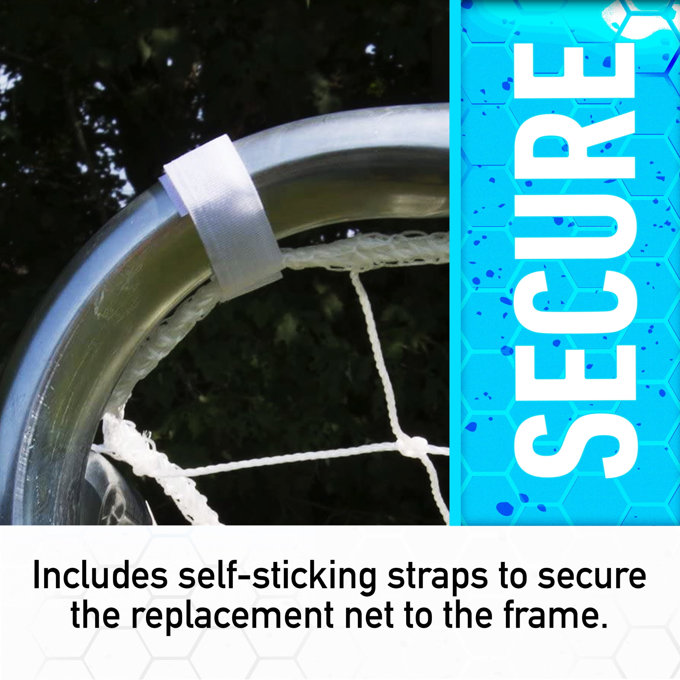 Franklin Sports Soccer Replacement Goal Nets and Soccer Goal Straps - Replacement Net for 6'x4' Goals