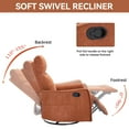 thumbnail image 5 of Segmart 360° Swivel & Rocker Recliner Chair with Massage & Lumbar Heat- Manual Recliner, Fabric Lounge Chair for Living Room, 5 of 9
