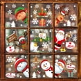 thumbnail image 2 of Pegatinas de ventana de Santa Claus de invierno, pegatinas decorativas de copo de nieve electrostático de vidrio de tienda de Feliz Navidad, 2 of 4