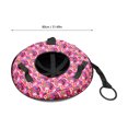 thumbnail image 4 of ToppiJoy 31.49'' Snow Tube Heavy Duty Oxford Cloth Inflatable Snow Sled for Sledding with Tow Strap Pink Snow Tube Sled with 2 Grippable Handles Hold up 220.46-396.83lbs, 4 of 13