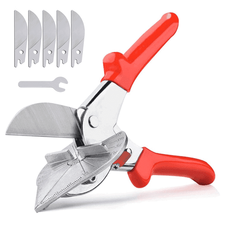 Miter Cutter 45 to 135 Degree Multi Angle Miter Shear Cutter Soft Wood Cutter Adjustable Trunking Miter Trim Cutter Cutting Hand Tool for Cutting Mold