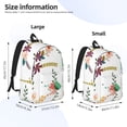 thumbnail image 4 of Rocae Pretty Floral With Leaves for Durable Canvas Backpack Leisure Large Bag Travel Rucksack Multi-function Backpack Medium, 4 of 8