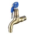 thumbnail image 1 of Water Tap With Lock Key Anti-theft Single Hole Metal Washing Machine Faucet For Home(1pcs-yellow)_Perfect Gift, 1 of 5