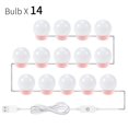 thumbnail image 1 of LED USB Makeup Mirror Light Bulb Pink Hollywood Vanity Lights Touch Control Stepless Dimmable Lamp 2/ 6 /10/14 Bulb Bedroom ,Widely Use, 1 of 7