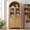 Natural, variant on Mintazer 71" Fluted Tall Arched Kitchen Pantry Cabinet with Adjustable Shelves, Freestanding Storage Cabinet with Glass Doors & Drawer for Kitchen Living Room Dining Room, White