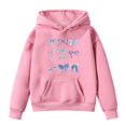 thumbnail image 3 of WOYY Toddler Girls Graphic Hoodie Bow Prints Casual Sports Soft Pullover Hooded Sweatshirt, 3 of 3