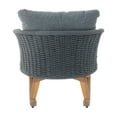 thumbnail image 3 of 29.5" Gray Wicker Rocking Chair with Cushions, Indoor/Outdoor Pe Rattan Chair with Wood Frame for Patio & Living Room, 3 of 6