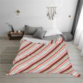 thumbnail image 2 of YFYANG Lightweight Warm Flannel Blanket, Retro Christmas Stripes Throw Blanket for Bed, Sofa, Travel, Camping, 40"x30", 2 of 7