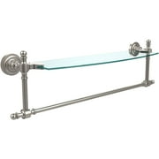 Retro Dot Collection 18" Glass Vanity Shelf with Integrated Towel Bar (Build to Order)