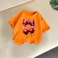 thumbnail image 3 of BOOMNY Baby Girls Short Sleeve T-Shirts Crew Neck Cherry Graphic Tee Tops for Girl Soft Dailywear, 3 of 4