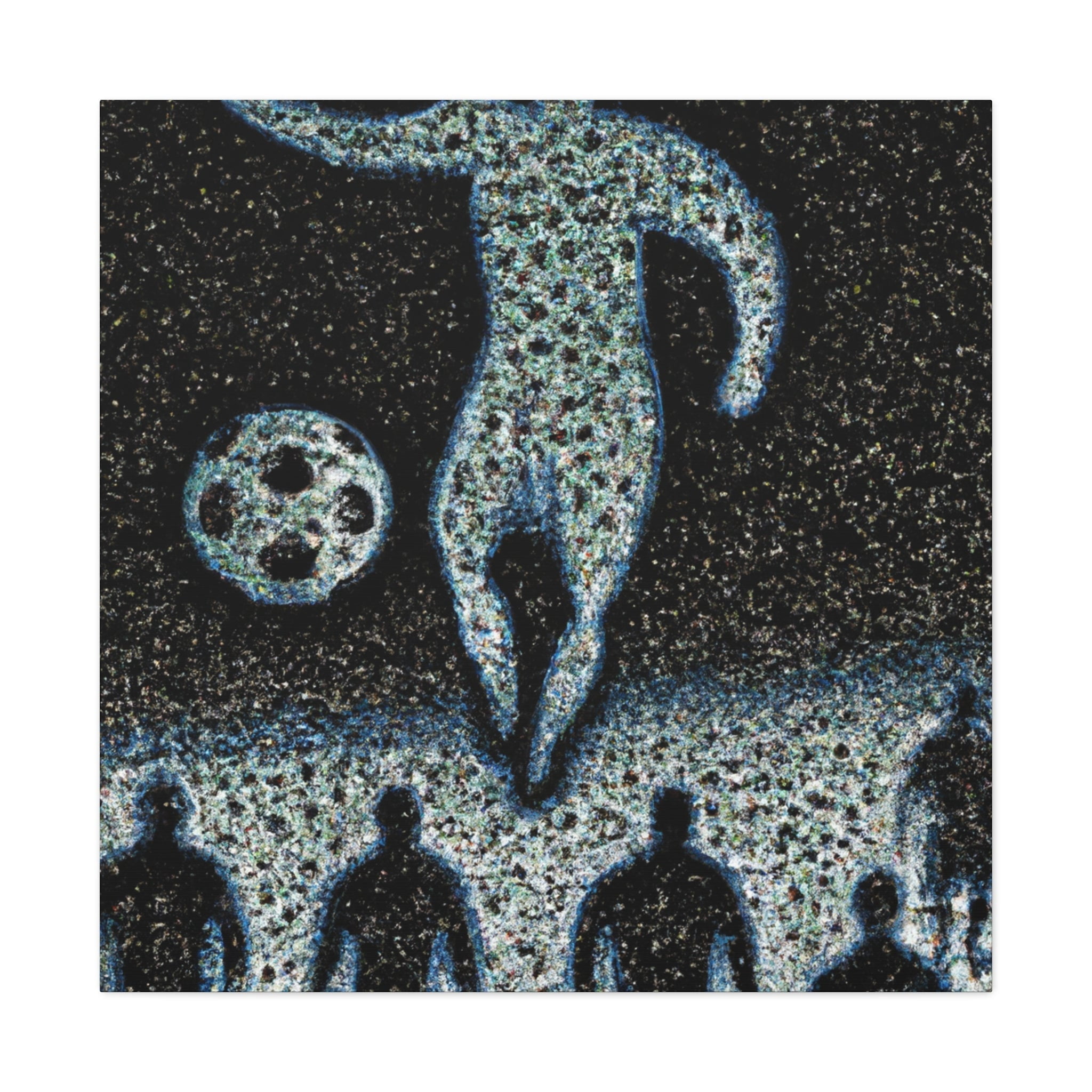 "Football Pointillism Triumph" - Canvas
