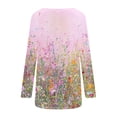 thumbnail image 5 of Qertyioot Hauts de Mode pour Femmes, Blouse Décontractée à Manches Longues Col Rond Imprimé Folk-custom, 5 of 5