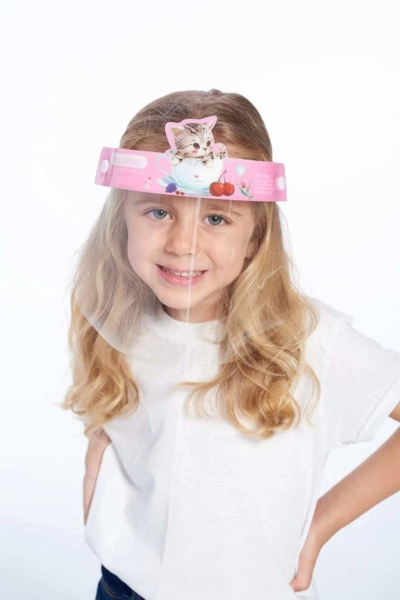 CIRCLE- Kids Safety Face Shield Visor, Reusable Adjustable Anti-Fog Layer Protect 6Pcs