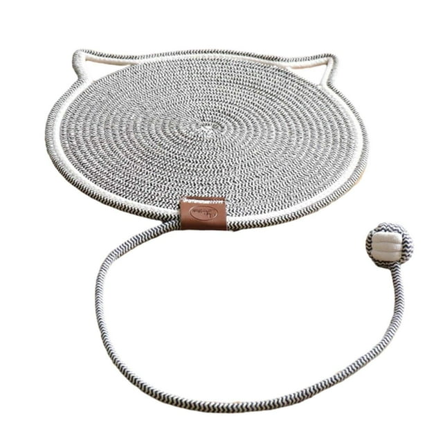 Cat Scratch Mat Grinding Claws Cat Floor Scratching Pad for Carpet Couch Bed gray