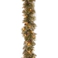thumbnail image 1 of Guirnalda de Navidad Pino de Cerdas Relucientes Artificial Decoraciones Mixtas y Luces LED Blancas 9 pies National Tree Company GB3-300-6A-B1, 1 of 2