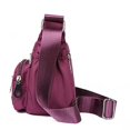 thumbnail image 5 of Women Multi Pockets Crossbody Bag Waterproof Nylon Single Shoulder Bag Travel Purses Handbags,Light Purple, 5 of 6