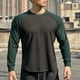 thumbnail image 5 of pstuiky manga larga para hombre, Suéter informal de moda para hombre, color liso, manga larga y cuello redondo. tops de invierno para hombre xl, 5 of 5